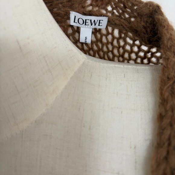 NWOT! Loewe Anagram Open-knit Mohair-blend Cardigan - Picture 7 of 14
